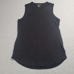 Athleta Women's Size Small Basic Sleeveless Black Solid Modal Round Neck Regular